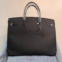 Load image into Gallery viewer, (Togo Leather) Black Sloan Bag (silver)