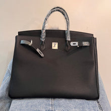 Load image into Gallery viewer, (Togo Leather) Black Sloan Bag (silver)