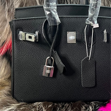 Load image into Gallery viewer, (Togo Leather) Black Sloan Bag (silver)