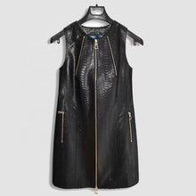 Load image into Gallery viewer, Python-Embossed Genuine Leather Dress & Jacket Set | Made to Order