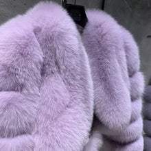 Load image into Gallery viewer, Gorgeous Cropped Real Fox Fur Coat – Stylish, Cozy, and Totally Insta-Worthy!