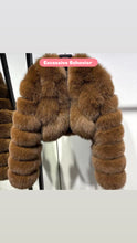 Load image into Gallery viewer, Gorgeous Cropped Real Fox Fur Coat – Stylish, Cozy, and Totally Insta-Worthy!