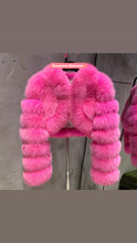 Load image into Gallery viewer, Gorgeous Cropped Real Fox Fur Coat – Stylish, Cozy, and Totally Insta-Worthy!