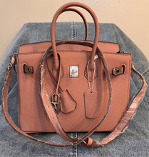 Load image into Gallery viewer, (Togo Leather) Mauve Sloan Bag (silver)