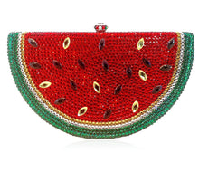 Load image into Gallery viewer, Handmade Watermelon Crystal Clutch