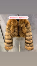 Load image into Gallery viewer, Gorgeous Cropped Real Fox Fur Coat – Stylish, Cozy, and Totally Insta-Worthy!
