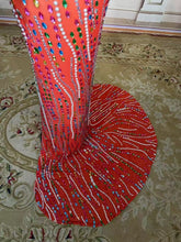 Load image into Gallery viewer, One-Shoulder Pearl &amp; Multicolor Crystal Cutout Gown
