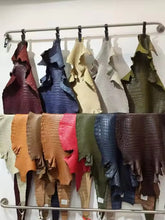 Load image into Gallery viewer, (Crocodile)40cm Handmade Luxury Leather Bag with Lambskin leather Interior.
