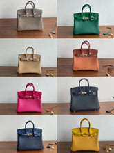 Load image into Gallery viewer, **Multiple Colors**Non Branded-No Logo 25 cm genuine Togo leather featuring an embossed crocodile print.

