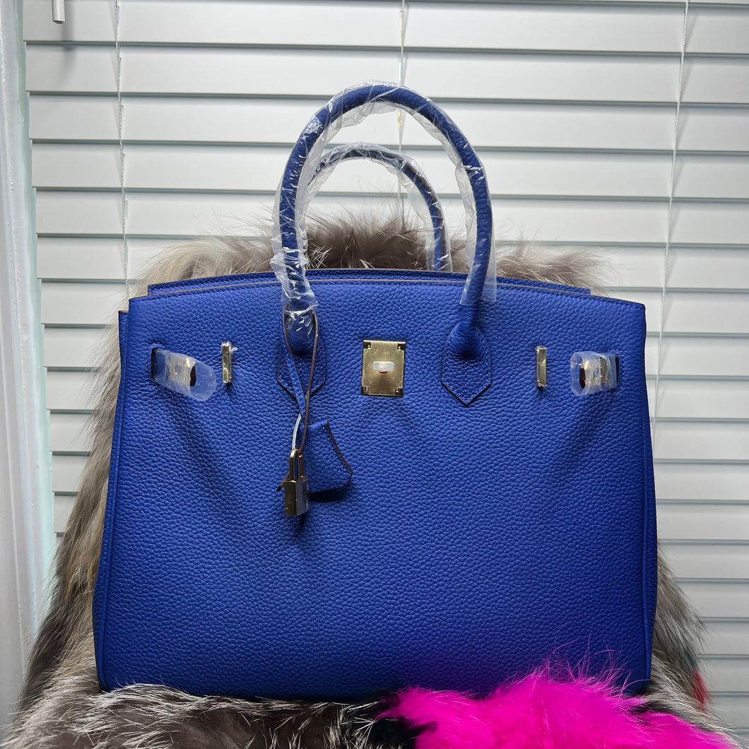 (Togo Leather) Blue Sloan Bag 35cm