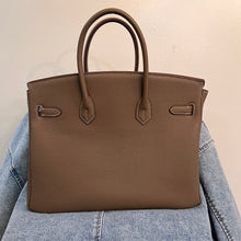Load image into Gallery viewer, (Togo Leather) Brown/Taupe Sloan Bag (gold)

