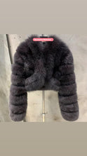Load image into Gallery viewer, Gorgeous Cropped Real Fox Fur Coat – Stylish, Cozy, and Totally Insta-Worthy!
