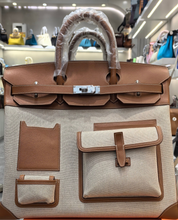 Load image into Gallery viewer, (Canvas and Leather) Sloan Bag 40cm (silver)
