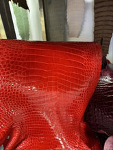 Load image into Gallery viewer, (Crocodile)40cm Handmade Luxury Leather Bag with Lambskin leather Interior.
