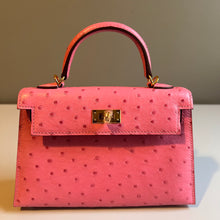 Load image into Gallery viewer, Genuine Ostrich Skin 19cm Mini Bag
