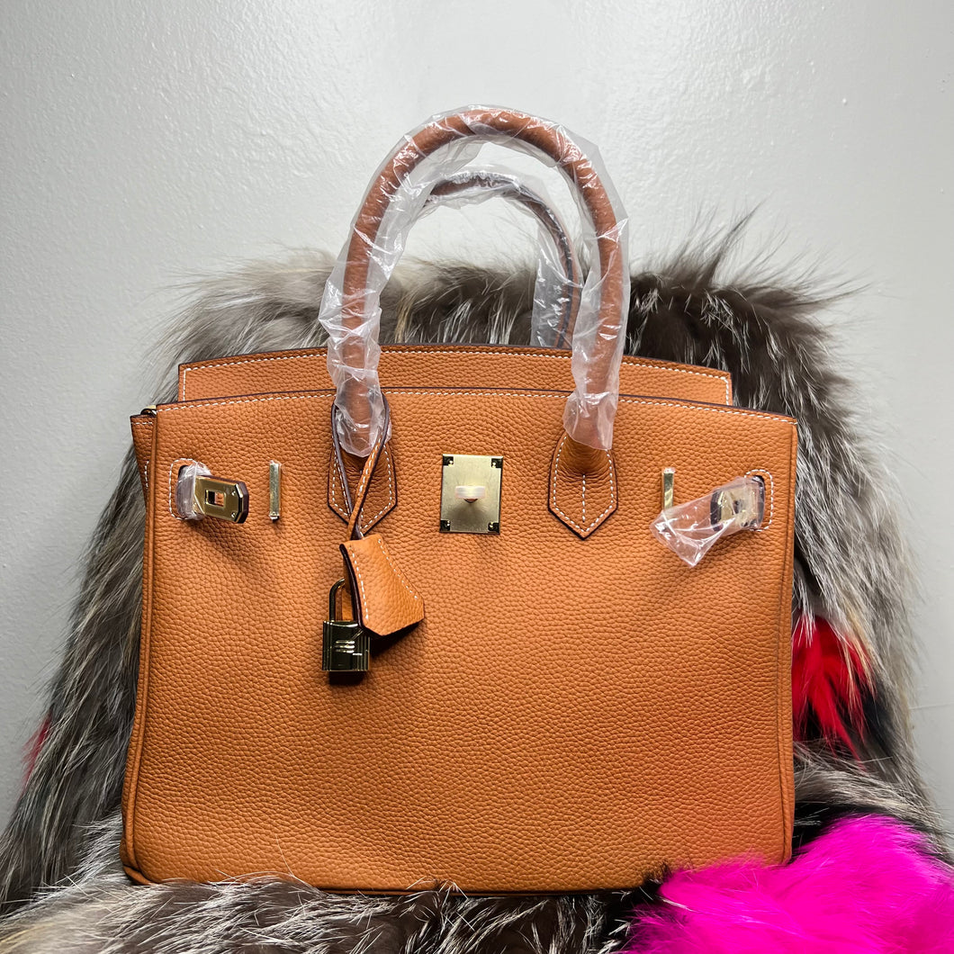 (Togo Leather) Brown Sloan Bag 30cm