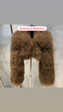 Load image into Gallery viewer, Custom Mongolian Fur Cropped Jacket
