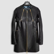 Load image into Gallery viewer, Python-Embossed Genuine Leather Dress &amp; Jacket Set | Made to Order
