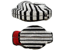 Load image into Gallery viewer, Handmade Zebra Crystal Clutch
