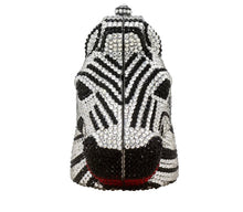 Load image into Gallery viewer, Handmade Zebra Crystal Clutch
