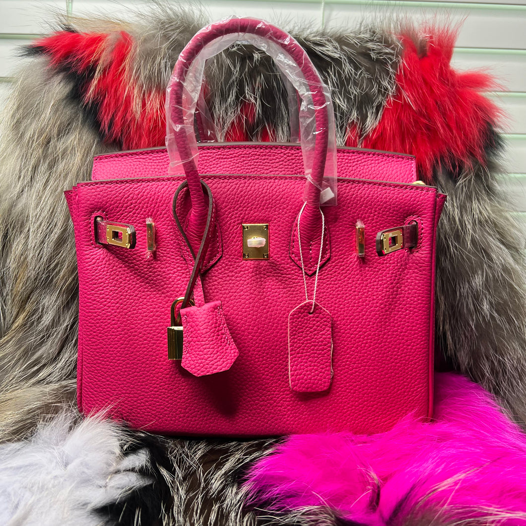 (Togo Leather) Pink Sloan Bag 25cm gold hardware