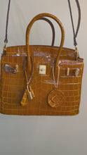 Load and play video in Gallery viewer, Sloan Bag Crocodile (gold)(silver)

