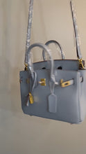 Load and play video in Gallery viewer, (Epsom Leather) Blue Sloan Bag (gold)
